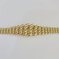 14K Gold Flat Byzantine Link Princesa Bracelet 7mm 7" inch Real Yellow 14Kt