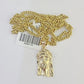 10K Gold Miami Cuban Chain Jesus Head Charm 18"-30" 3mm REAL Pendant