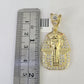 10K Franco Chain Pharaoh Pendant Charm Necklace 20"-26" 3mm Gold Yellow SET