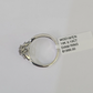 REAL 10k White Gold Diamond Ring Casual Engagement Ring Genuine