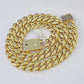 14k Real Miami Cuban Link Chain Chino Lock 20 inches 13mm Genuine Yellow Genuine