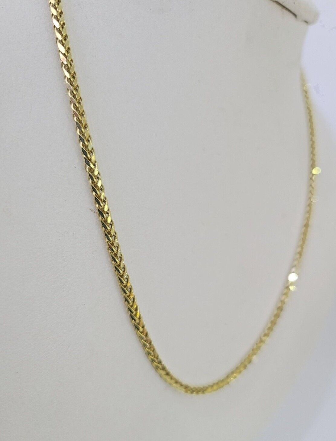 10K Gold Palm Chain 2.5mm 18" 20" 22" 24" 26" 28" Yellow Gold Real Men Women