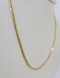 10K Gold Palm Chain 2.5mm 18" 20" 22" 24" 26" 28" Yellow Gold Real Men Women