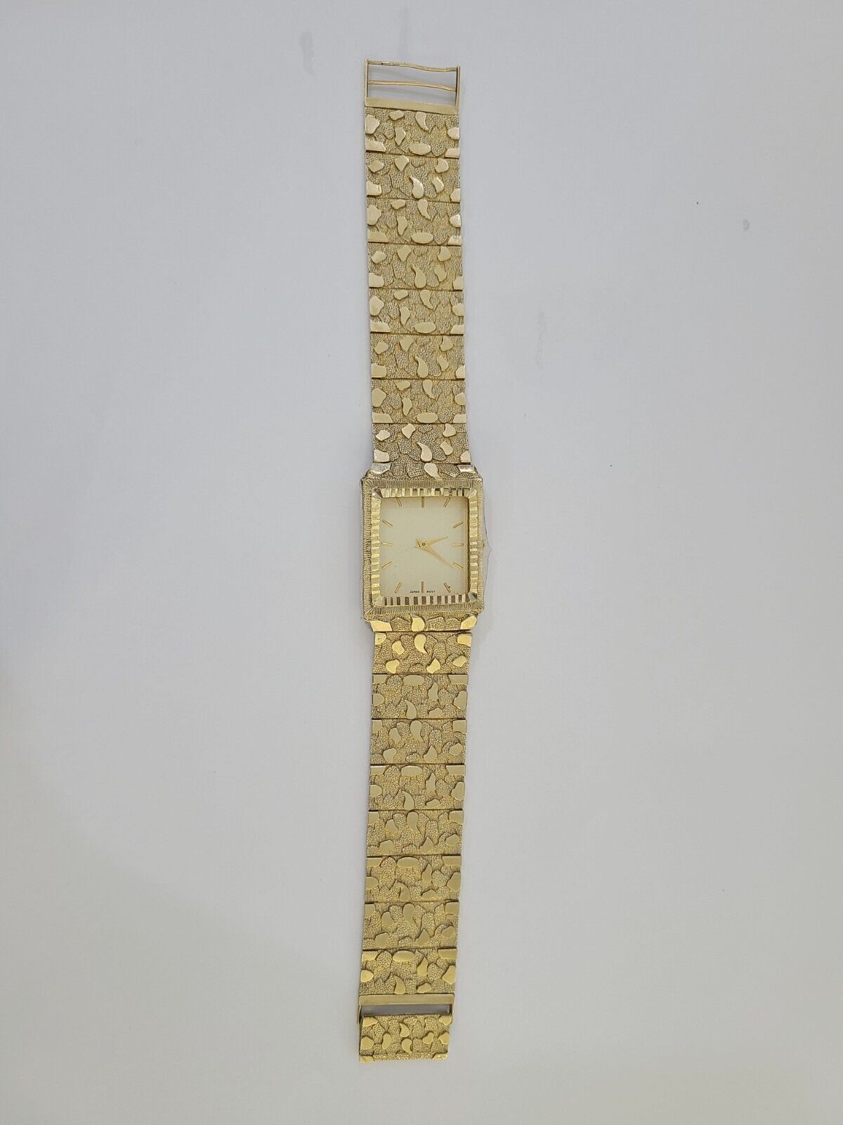 Designer 10K Yellow Gold Nugget watch Men Women Real Genuine