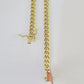 Real 14K Miami Cuban Link Chain Necklace Yellow Gold 24 inch 6mm Mens Hollow