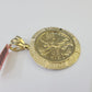 REAL 14k Yellow Gold Centenario Style Coin in Bezel 50 Pesos 1947 Pendant