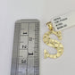 10k Gold Initial S Charm Rope Chain 16"-26" 2.5mm SET Necklace Alphabet Pendant