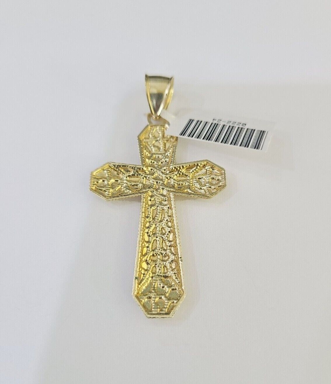 10K Gold Miami Cuban Chain Jesus Cross Charm Length 18"-26" 4mm REAL Yellow