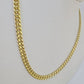 10K Miami Cuban Link Chain Yellow Gold Real 6mm 26 inch Necklace