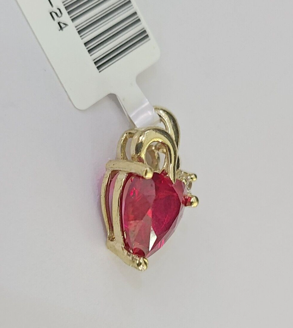 10K Real Heart Charm Pendant Gold 10kt Genuine Yellow