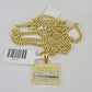 10K Gold Miami Cuban Chain Last Supper Charm 18"-28" 3mm REAL Pendant Necklace