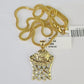 10K Gold Franco Chain Basket Ball Charm Pendant 20-26 inches 2.5mm REAL Yellow