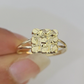 Real 10k Nugget Ring Band Wedding Engagement Women Yellow Gold