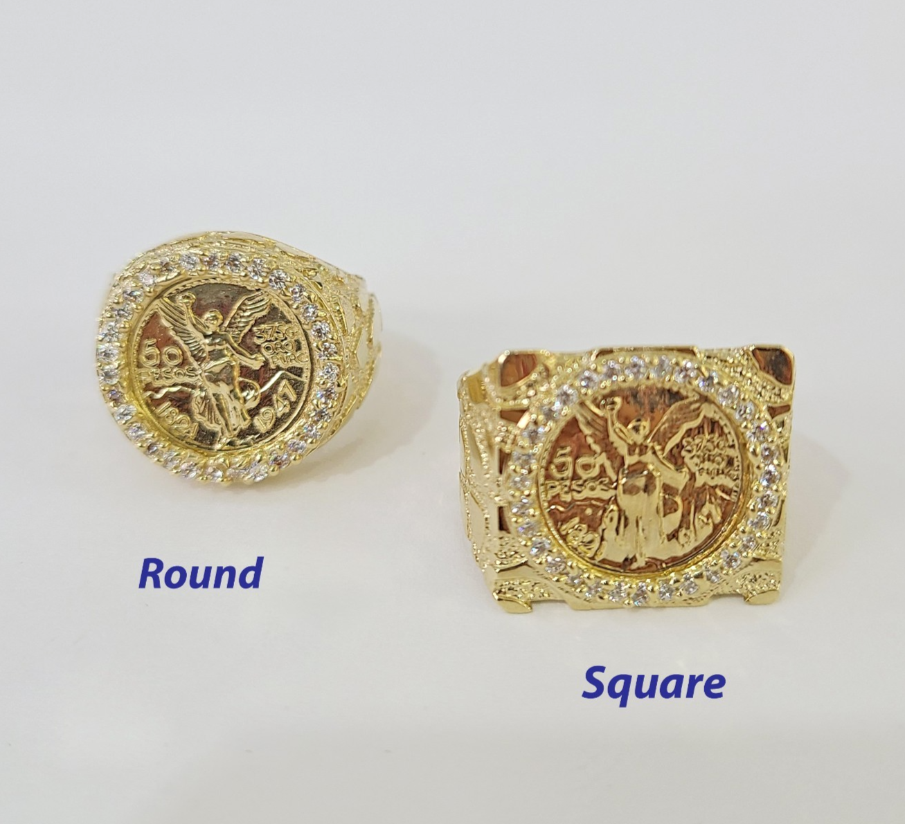 10k 50 Pesos Centenario Ring Yellow Gold Men Real Genuine