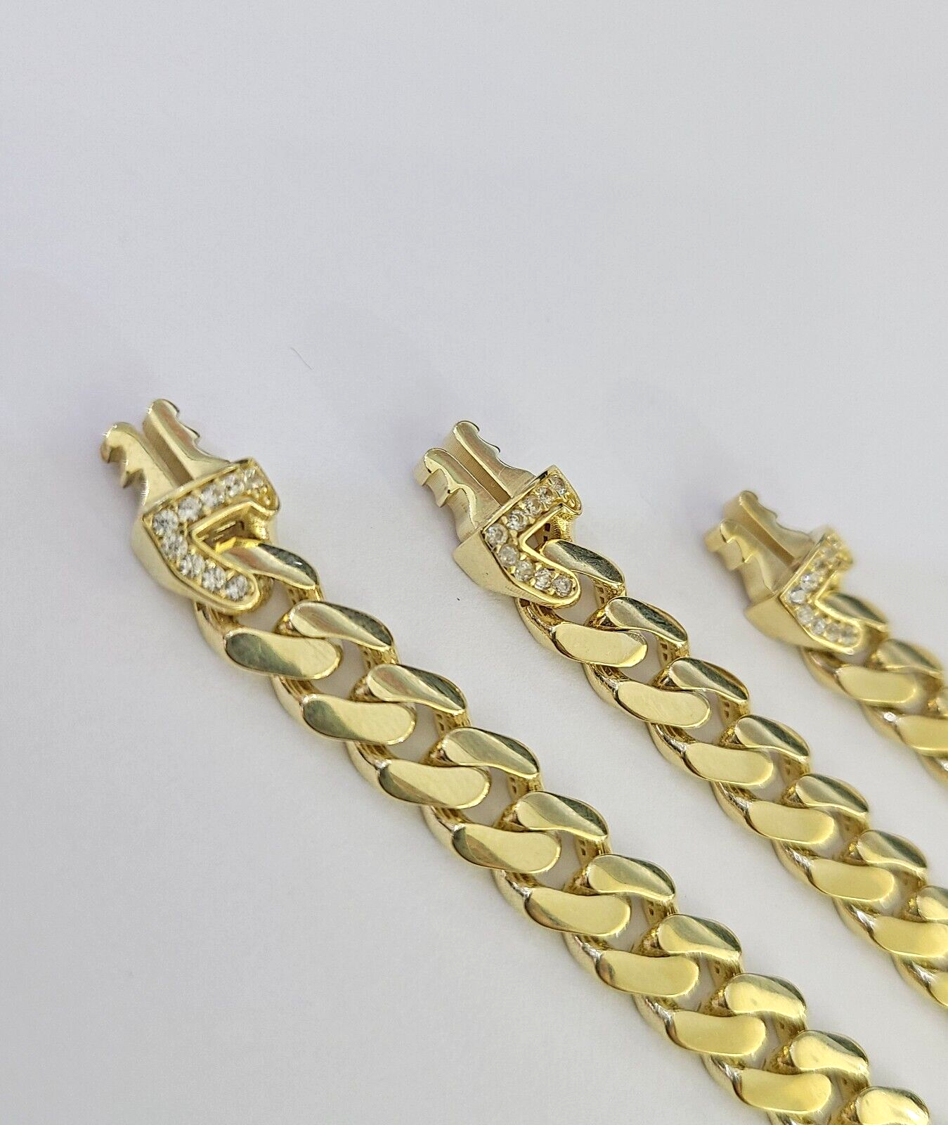 Real 10k Royal Monaco Chain 7mm 16-24 inches Necklace Yellow Gold Box Clasp