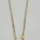 10k Yellow Gold Chain Real Tennis Necklace 18" 20" 22" Two-row Stone Mens Women