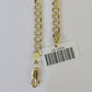 Real 10K Cuban Curb Link Bracelet Yellow Gold Diamond Cut 5mm 8" Inch