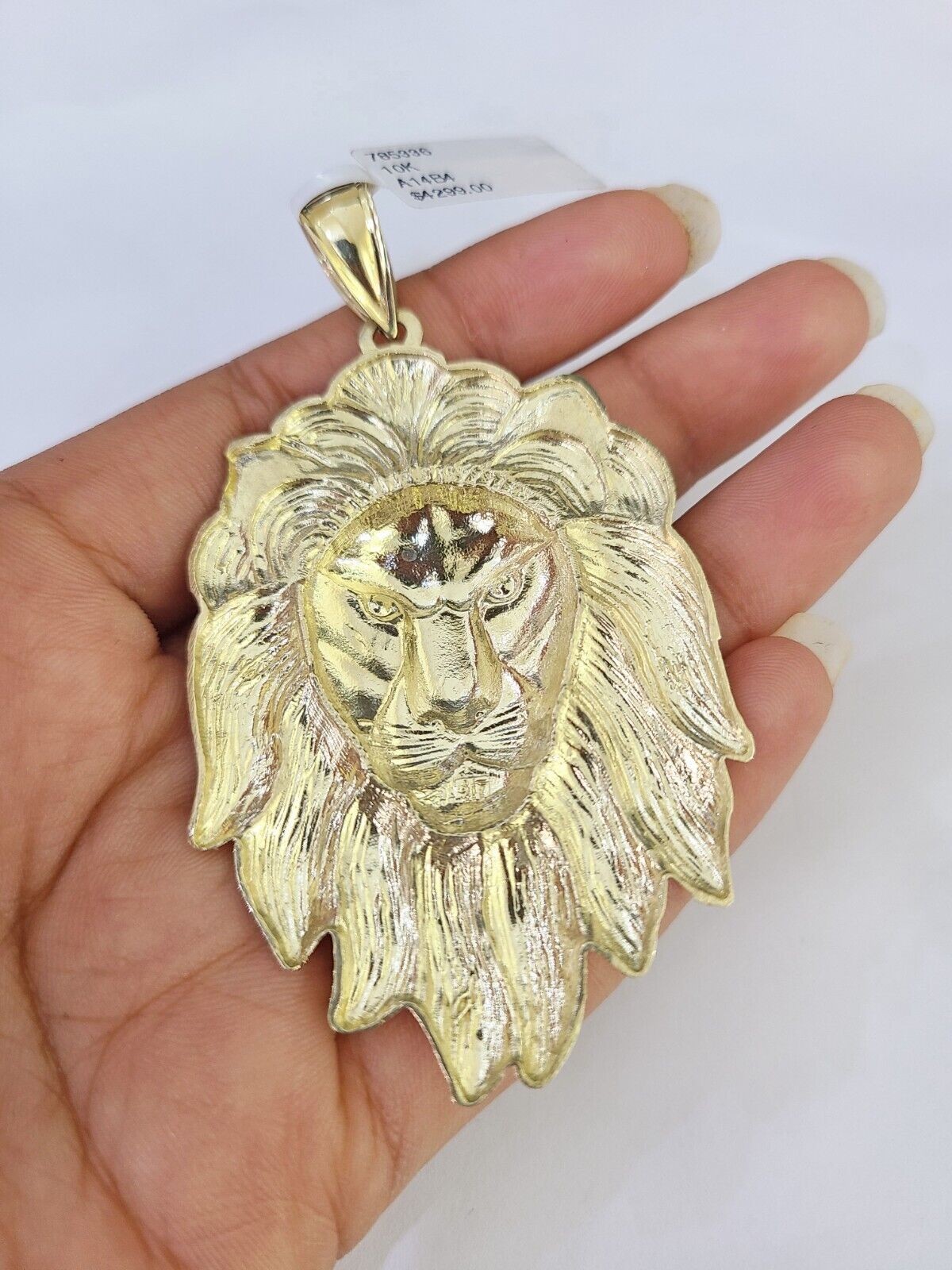 Real 10k Solid Rope Chain Lion Charm Set 6mm 20"-30" Inch Necklace Yellow Gold