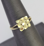 Real 10k Nugget Ring Band Wedding Engagement Women Yellow Gold