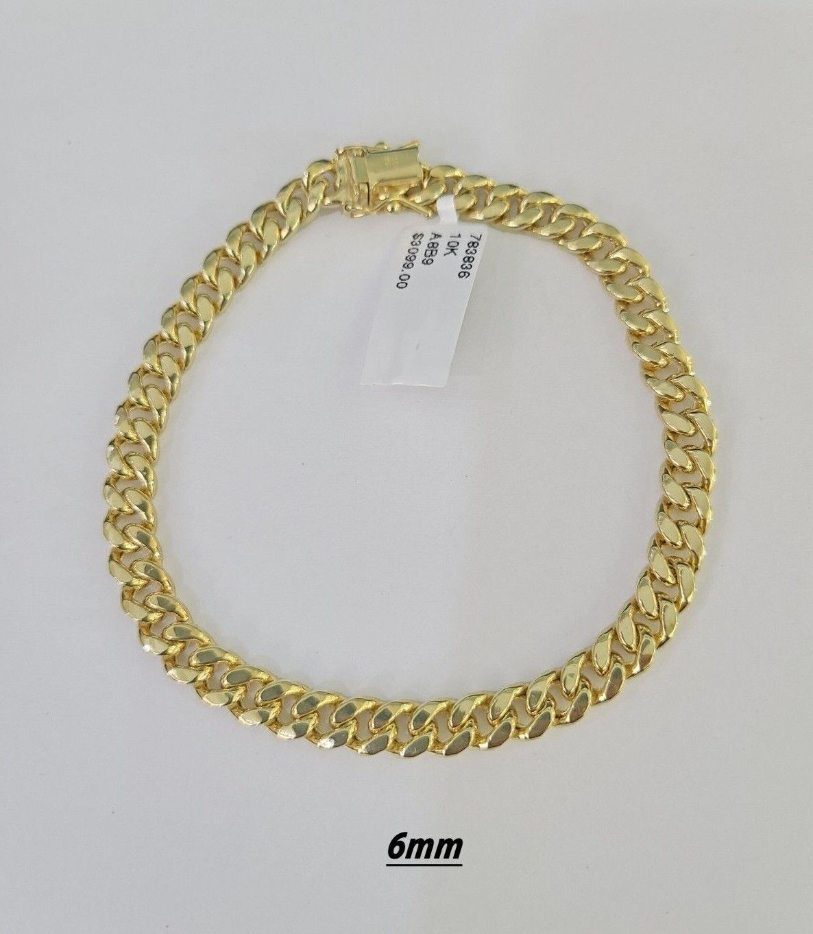 Real 10k Miami Cuban link Bracelet 6mm-11mm 7.5"-9" 10kt Yellow Gold