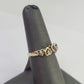 Real 10k Yellow Gold Hearts Ring Wedding Engagement Casual 10Kt Genuine