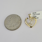 10K Real Heart Charm Pendant Gold 10kt Genuine Yellow