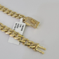 Real 10K Royal Monaco Bracelet Yellow Gold 7" Box Clasp 7mm Genuine Unisex