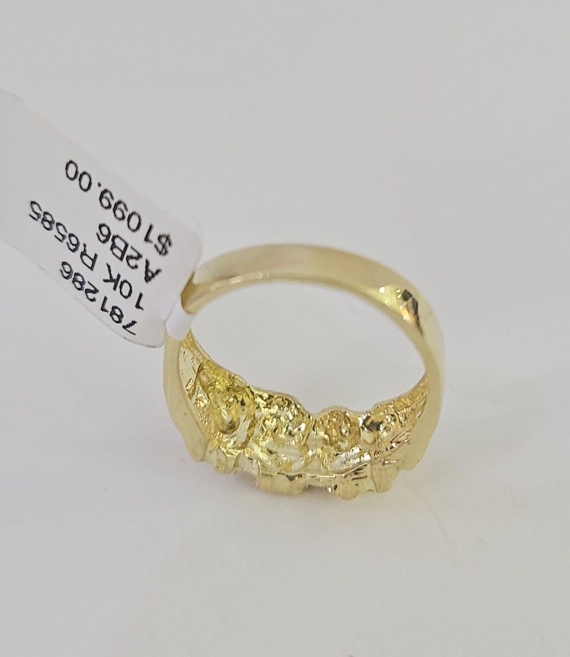 Real 10k Nugget Ring Yellow Gold Casual Ring 10kt Genuine Kids