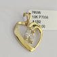 10K Real Heart Charm Pendant Gold 10kt Genuine Yellow