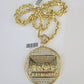 Real 10k Solid Rope Chain Last Supper Charm Set 6mm 20"-30" Inch Necklace Gold