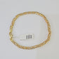 10K Yellow Gold Turkish Byzantine Link Bracelet 4mm 9" inch Real Genuine