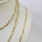 Real 14k Solid Gold Chain Figaro Link Necklace 3mm 18"-28" Men Women 14kt