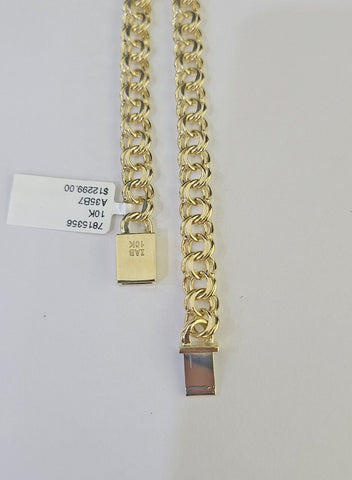 Real 10k Chino ID Chain Necklace Yellow Gold 6mm 18" 20" 22" 24" Genuine