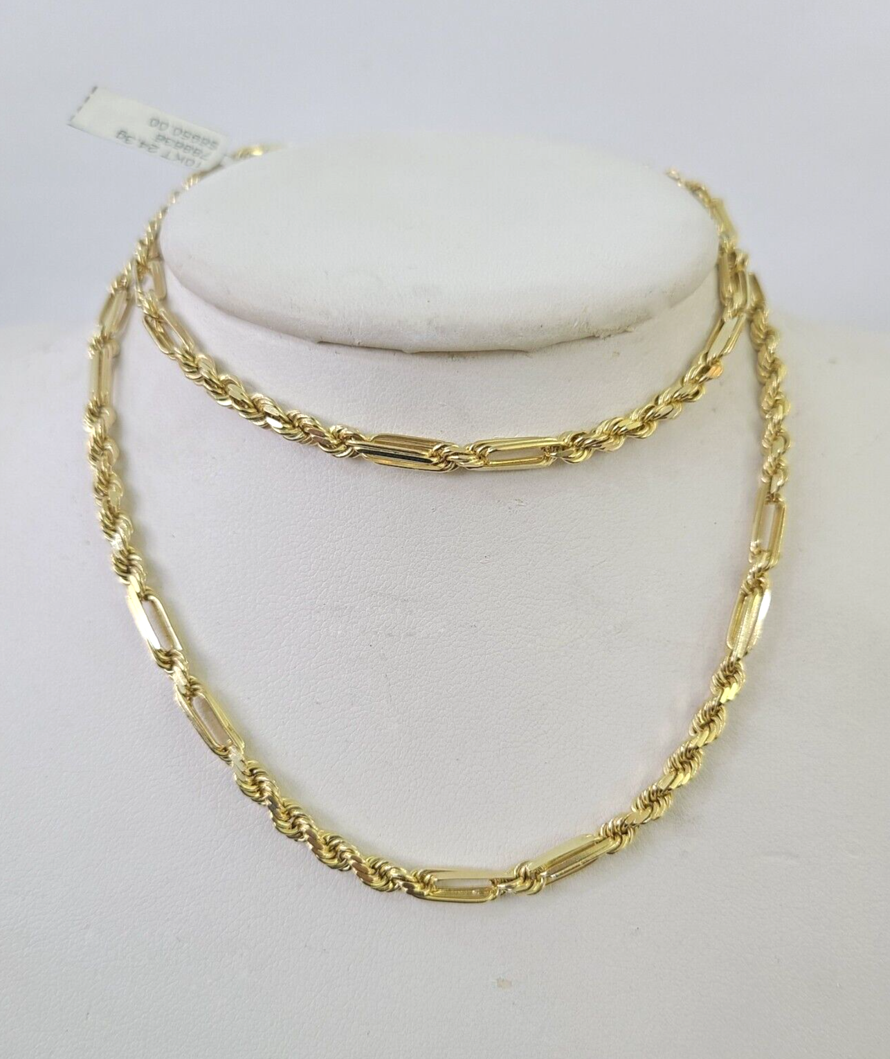 10k Gold Milano Rope Chain Solid 4mm 20 Inches Yellow Gold Necklace Real