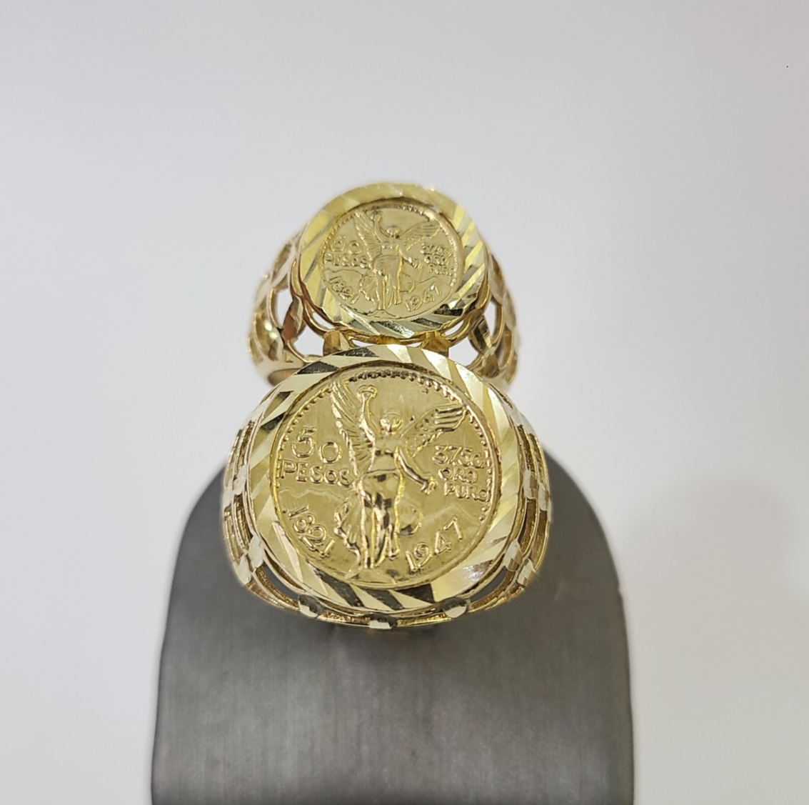 10k 50 Pesos Coin Centenario Ring Yellow Gold Men Real Genuine