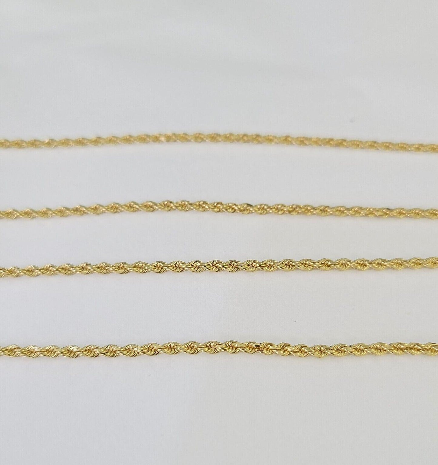 18k Real Solid Rope Chain Yellow Gold 2mm 22" Inch Genuine 18k Necklace