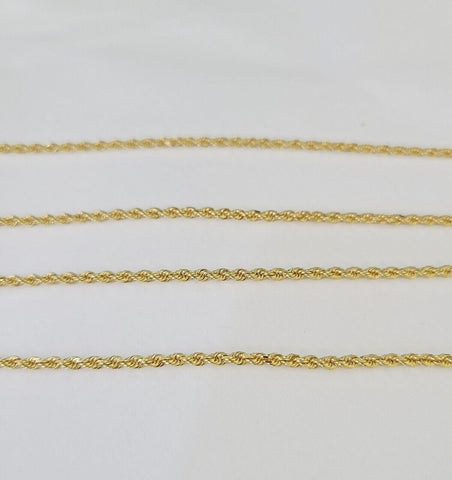 18k Real Solid Rope Chain Yellow Gold 2mm 22" Inch Genuine 18k Necklace