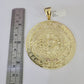 10K Franco Chain Mayan Calendar Pendant Charm Necklace 20"-26" 5mm Gold SET