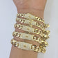 Real 10k Gold Monaco Bracelet 7mm-11mm 8"-8.5" 10kt Yellow