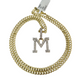 10K Gold Miami Cuban Chain M Diamond Initial 18"-24" 2mm Pendant Necklace SET
