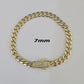 Real 10k Gold Monaco Bracelet 7mm-11mm 8"-8.5" 10kt Yellow