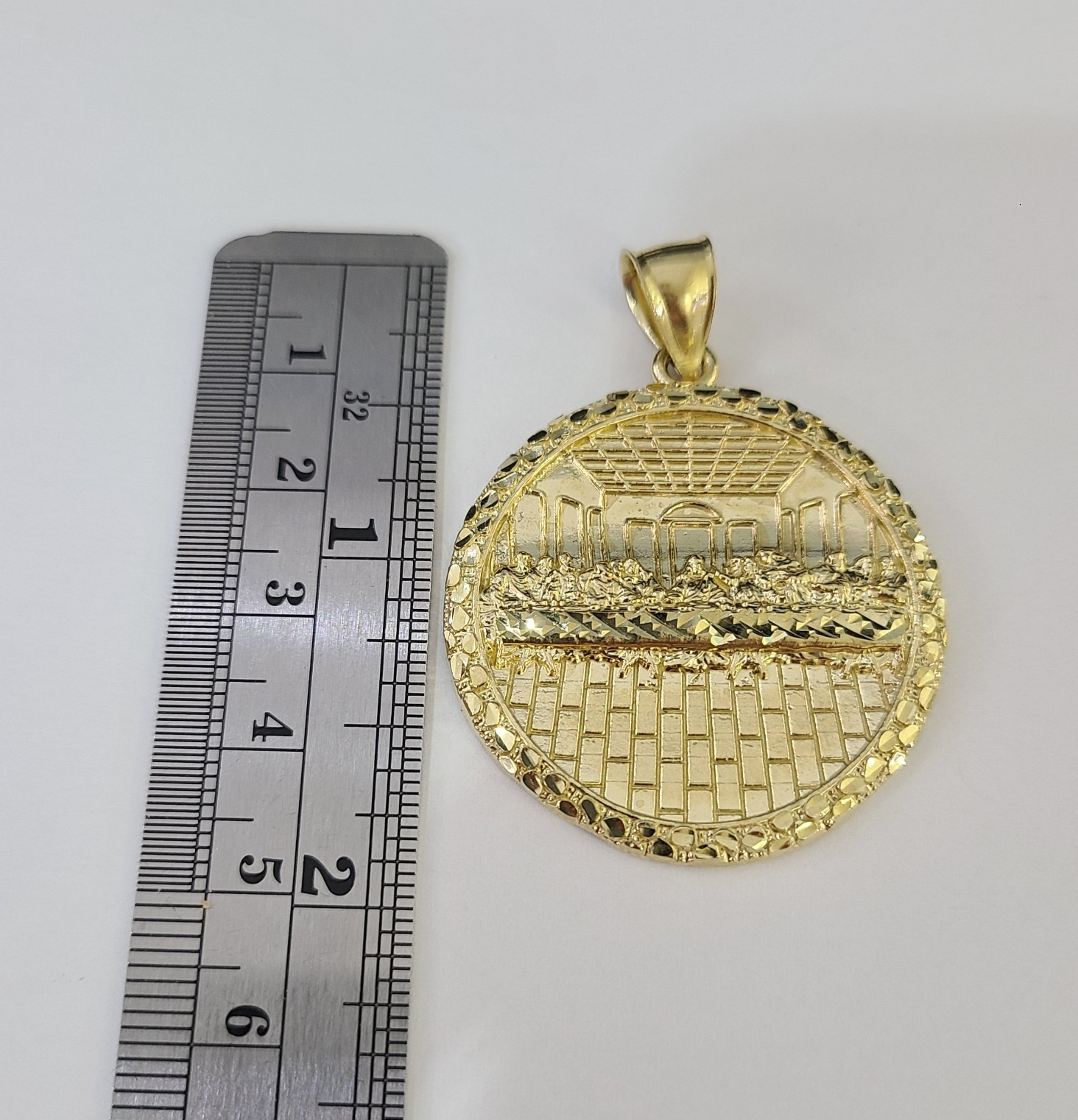 Real 10k Gold Milano Rope Chain Last Supper Necklace SET 5mm 18"-28" Pendant