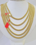 10k Yellow Gold 6mm Miami Cuban Link Chain Necklace 18-24 Inches Real