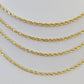 14k Real Rope Chain Necklace 3mm 18"-26" Inch Yellow Gold Men Women Genuine