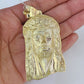 10K Franco Chain Jesus Head Pendant Charm Necklace 20"-28" 4mm Gold Yellow SET