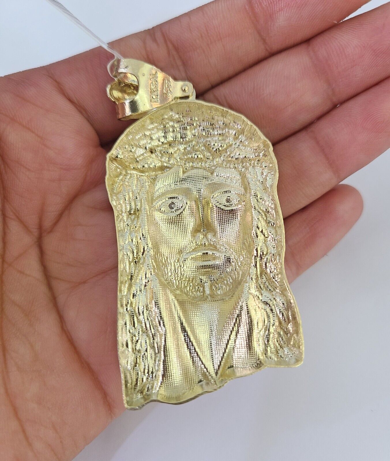 10K Franco Chain Jesus Head Pendant Charm Necklace 20"-28" 4mm Gold Yellow SET