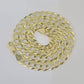 10k Solid Cuban Curb Link Necklace Chain Yellow Gold 8mm 9mm 10mm 20"-30"