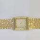 Designer 10K Yellow Gold Nugget watch Men Women Real Genuine