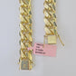 14K Solid Yellow Gold Miami Cuban Bracelet Box Clasp 8 Inch 13mm Link HEAVY