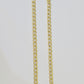 14k Yellow Gold Cuban Curb link Bracelet 8" 9" Lobster clasp Men Women Real